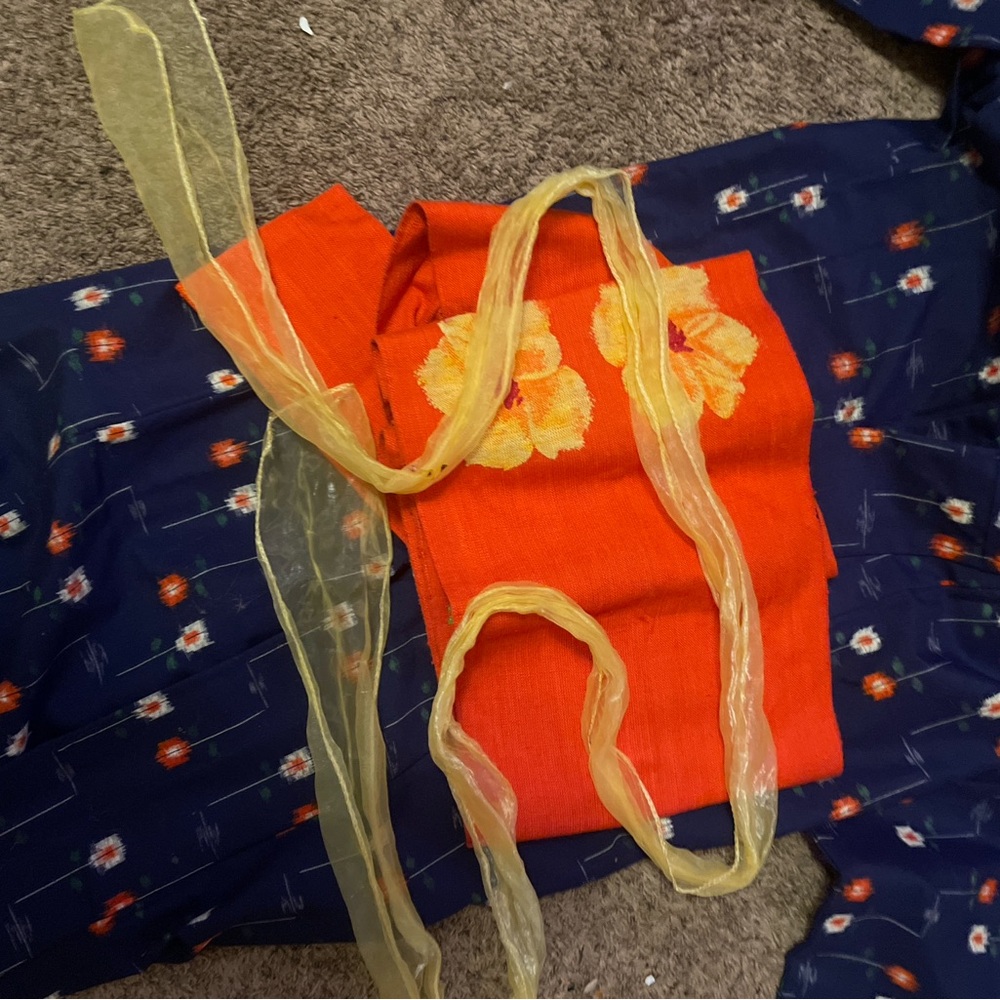Elegant Floral Kimono with Obi